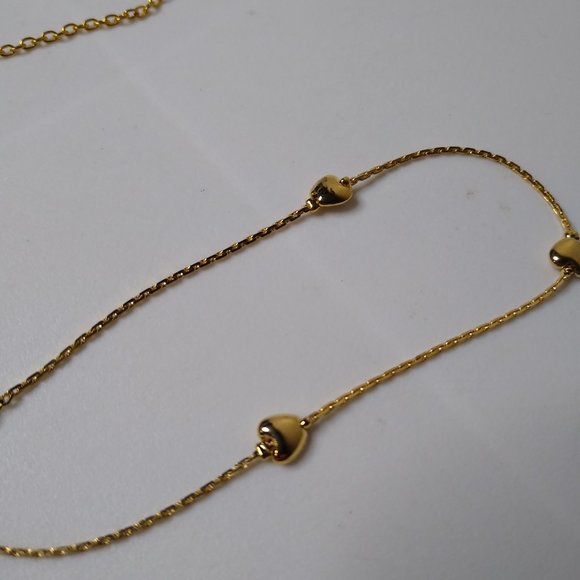 Lot Of 3 Heart Bead Jewelry 2 Ankle Bracelets 1 Necklace - Picture 6 of 16